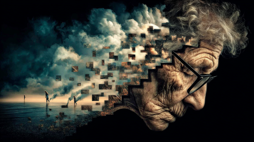 Elderly woman sitting by a window reflecting on memory loss and dementia, representing end-of-life decision making